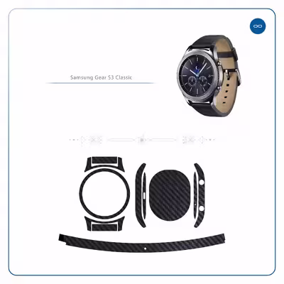 برچسب ماهوت طرح Carbon-Fiber مناسب برای ساعت هوشمند سامسونگ Galaxy Gear S3 Classic
