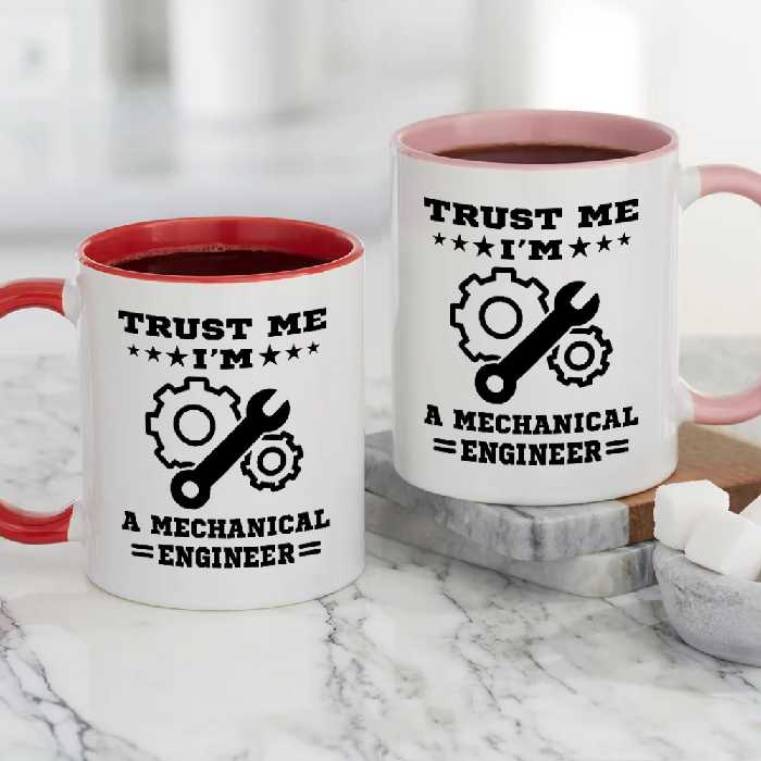 ماگ طرح دانشجو مهندسی مکانیک