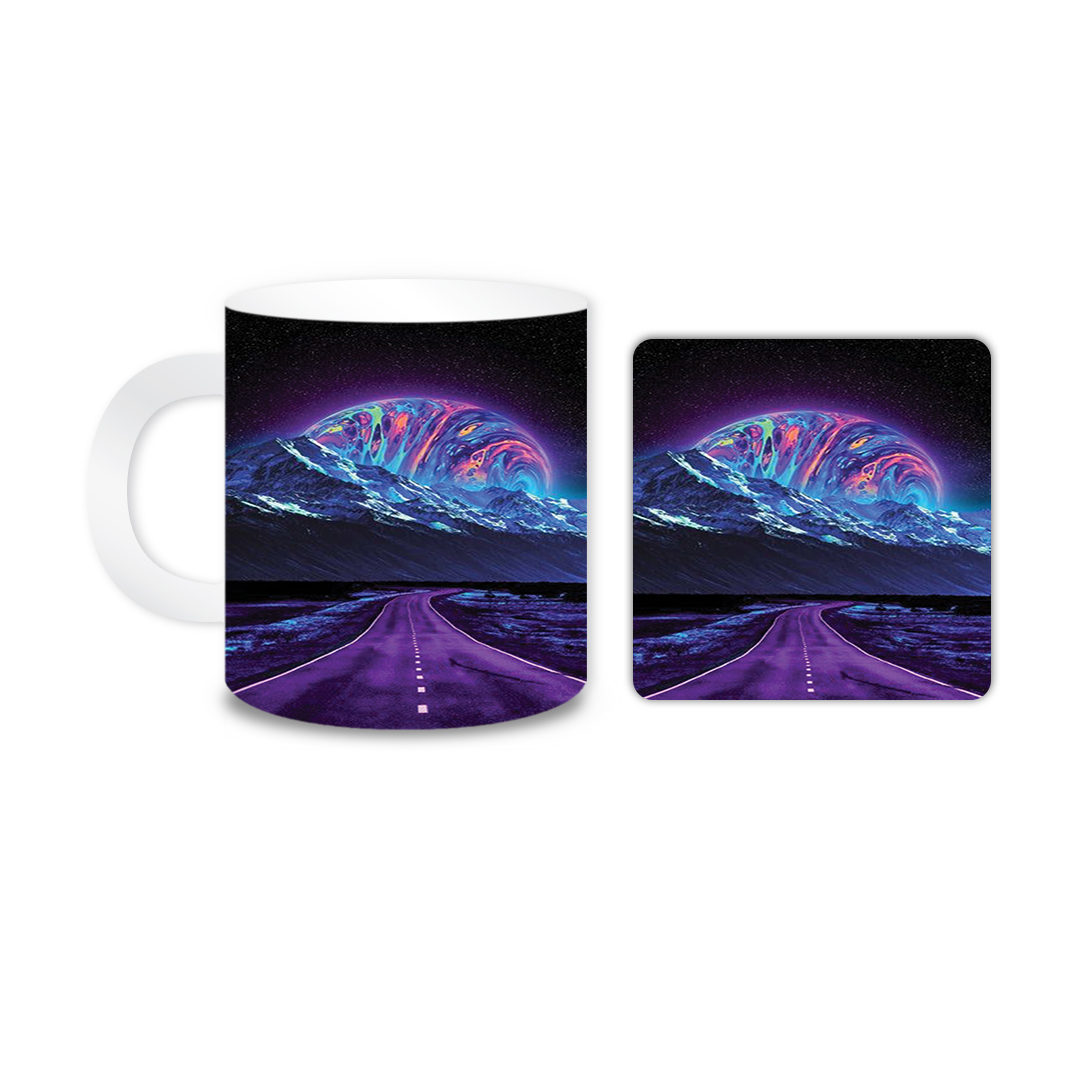 ماگ مدل جاده کد 1624 به همراه زیر لیوانی