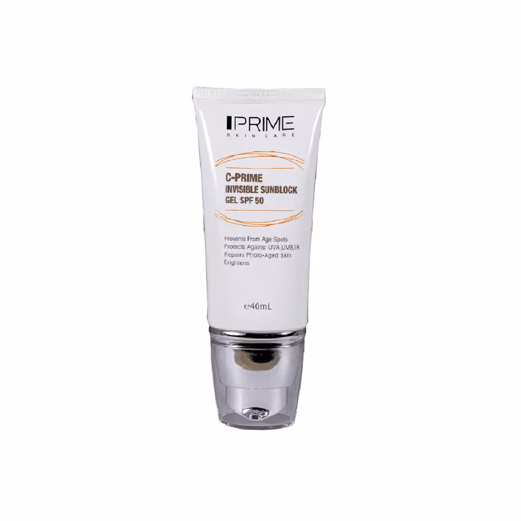 ژل ضد آفتاب فاقد رنگ ویتامین سی SPF 50 پرایم