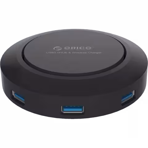 هاب 4 پورت و شارژر بی سیم ORICO مدل HCP-5US