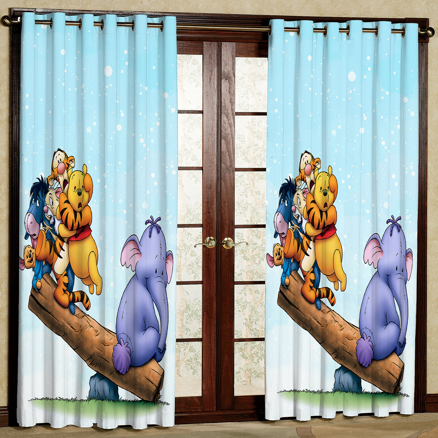 پرده مدل  POOH هازان پانچی کد 4466 سایز 140x200 سانتی متر