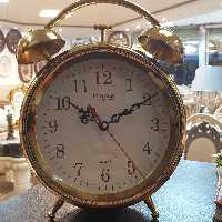 ساعت رومیزی فلزی طلایی سیتیزن طرح زنگ طلایی