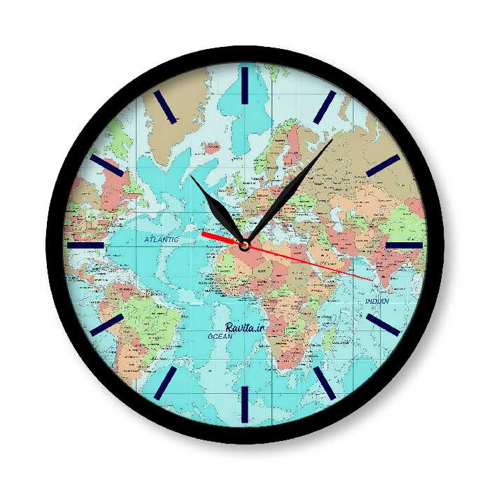 ساعت‌های دیواری راویتا طرح نقشه جهان 2006