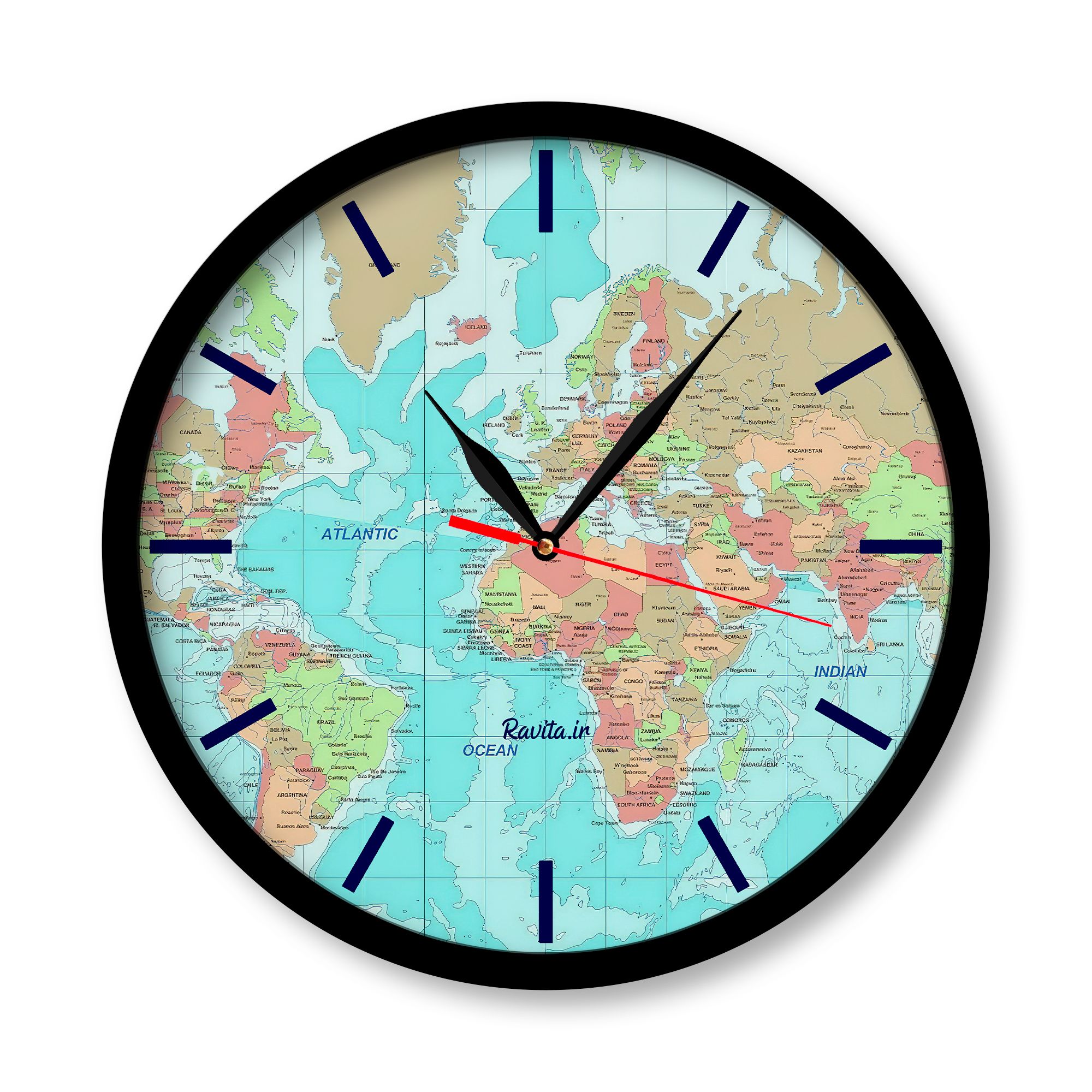 ساعت‌های دیواری راویتا طرح نقشه جهان 2006