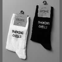 جوراب ساقدار طرح Smoking chills اسپرت کش انگلیسی فری سایز