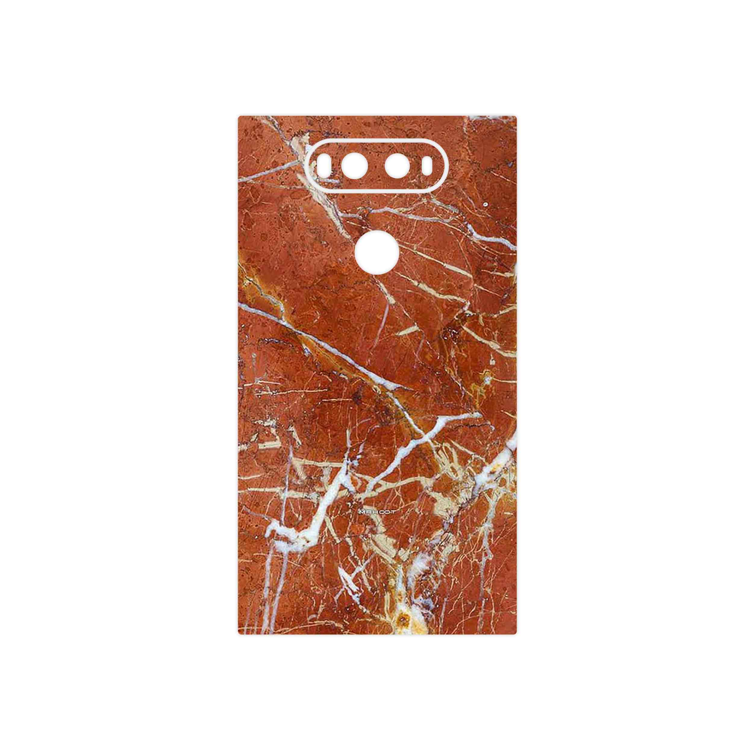 برچسب پوششی ماهوت مدل Red Marble مناسب برای گوشی موبایل ال جی V20