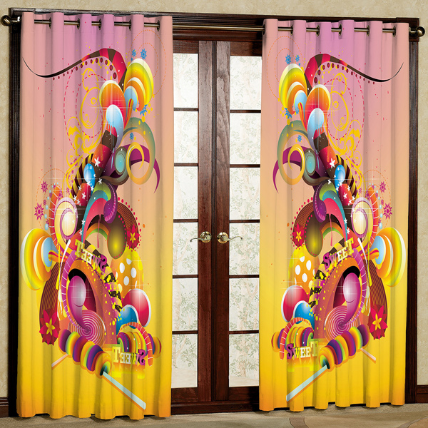 پرده مدل مخمل پانچی کد 6817 سایز 280x140 سانتی متر