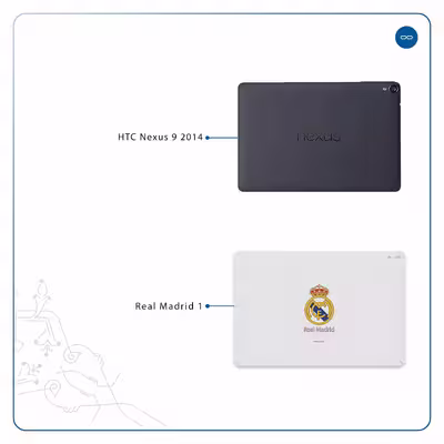 برچسب پوششی ماهوت مدل Real-Madrid مناسب برای تبلت اچ تی سی Nexus 9 2014