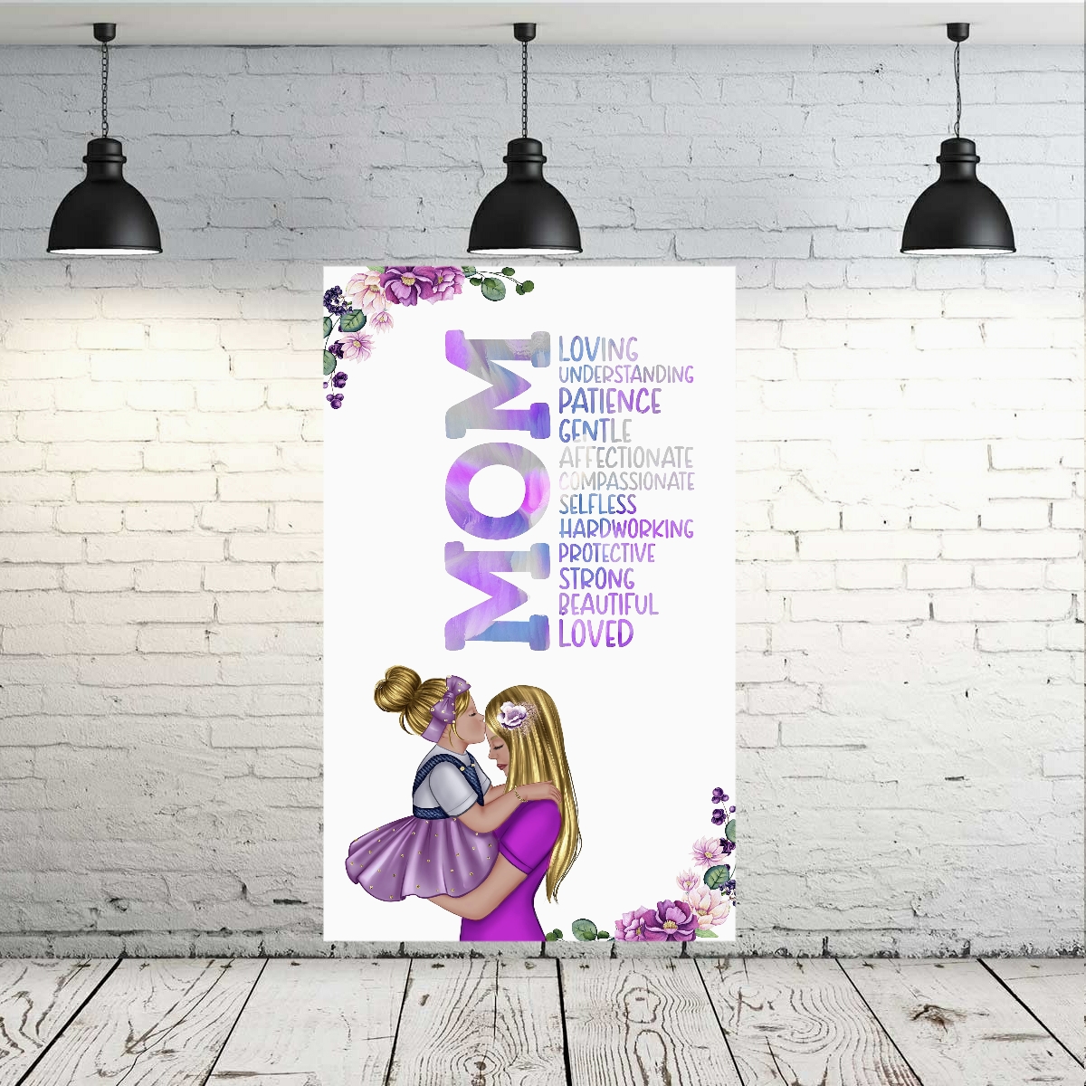 تابلو بوم طرح مادر و فرزند مدل SDB2403