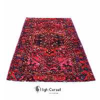 فرش دستبافت عشایری زنجان 3 متری زمینه قرمز لاکی کد 0304