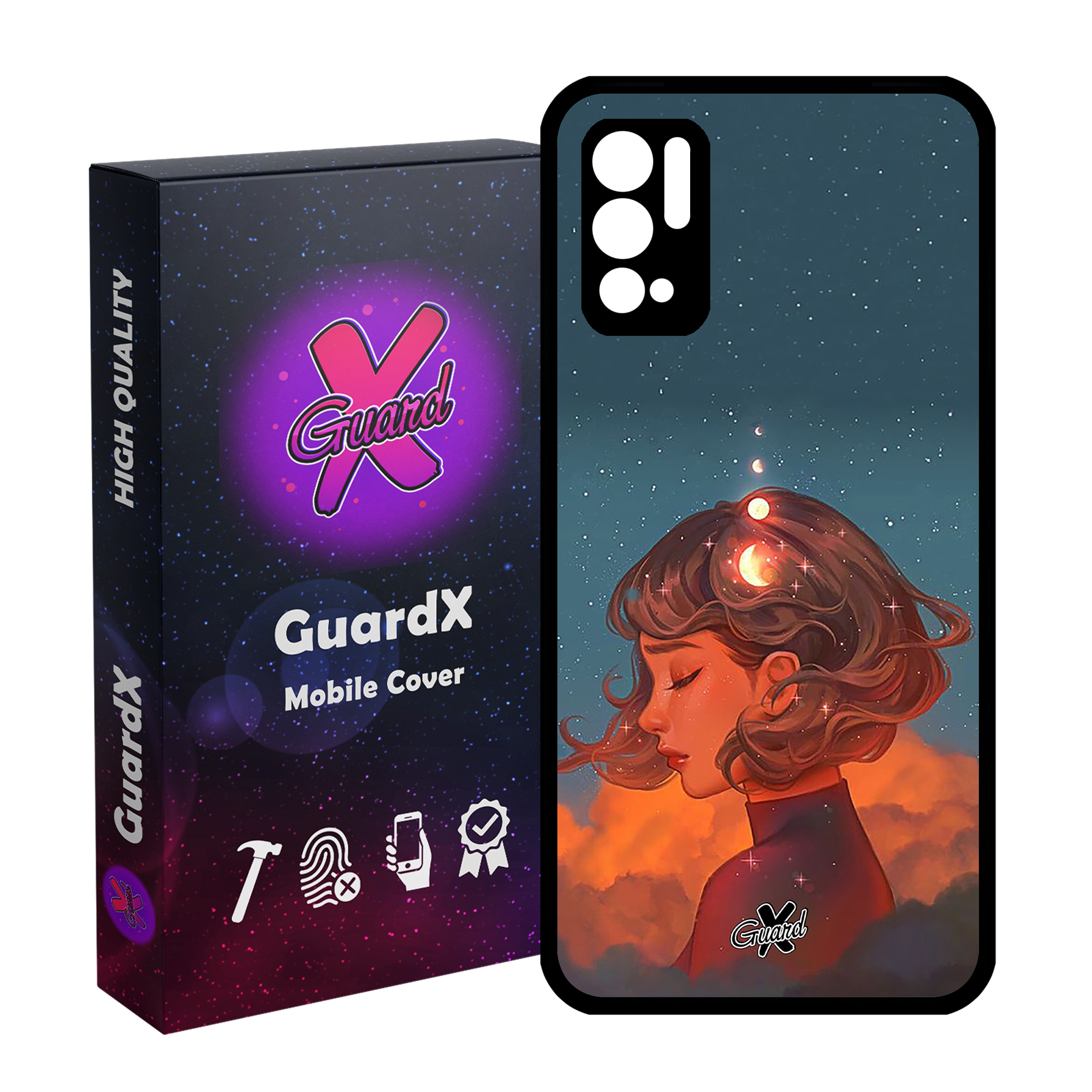 کاور گارد ایکس طرح Girl مدل Glass10302 مناسب برای گوشی موبایل شیائومی Redmi Note 10 5G / Poco M3 Pro