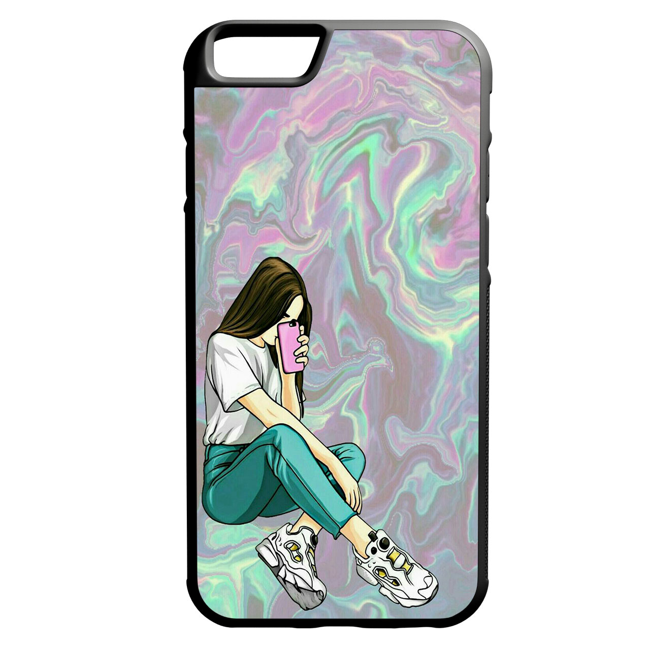 کاور طرح دختر کد 1105409075 مناسب برای گوشی موبایل اپل iphone 6 plus/6s plus