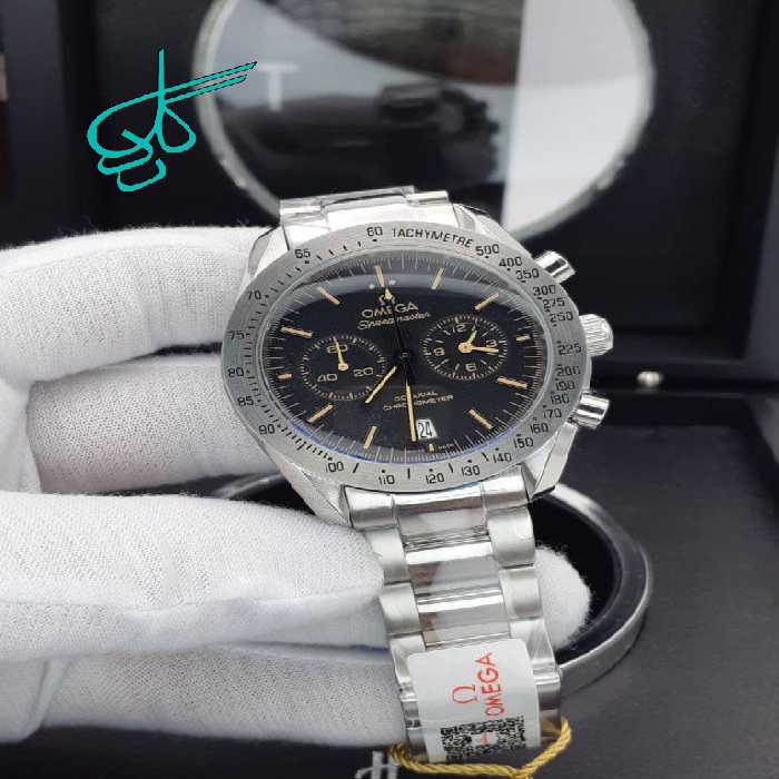 خرید ساعت امگا اسپید مستر سه موتور فعال کرنوگراف ساخت کشور ژاپن بند چرمی جیر با کیفیت A    شرکتی بدنه استیل رنگ ثابت کد 1918136 - ردگل