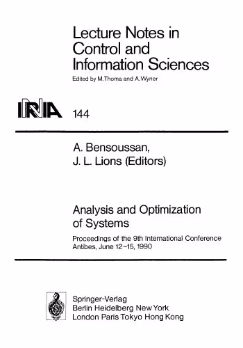 خرید و دانلود نسخه کامل کتاب Analysis and Optimization of Systes: Proceedings of the 9th International Conference Antibes, June 12–15, 1990
