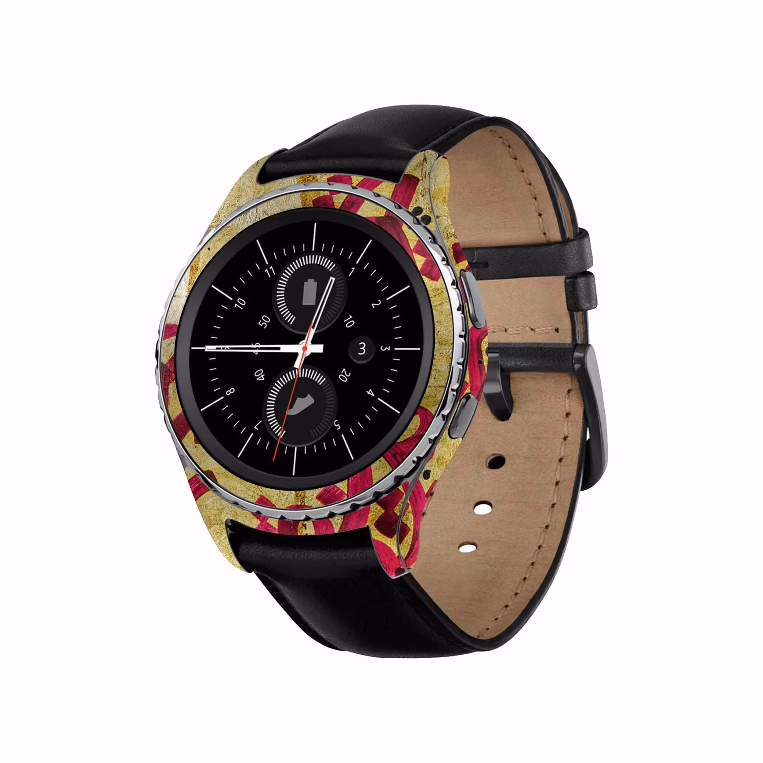 برچسب ماهوت طرح Nastaliq_5 مناسب برای ساعت هوشمند سامسونگ Galaxy Gear S2 Classic