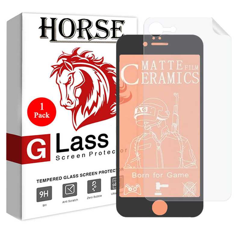 محافظ صفحه نمایش مات هورس مدل 2CMN مناسب برای گوشی موبایل اپل iPhone 6 به همراه محافظ پشت گوشی | کالا برتری
