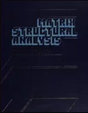 خرید و دانلود نسخه کامل کتاب Matrix structural analysis BY McGuire - Pdf