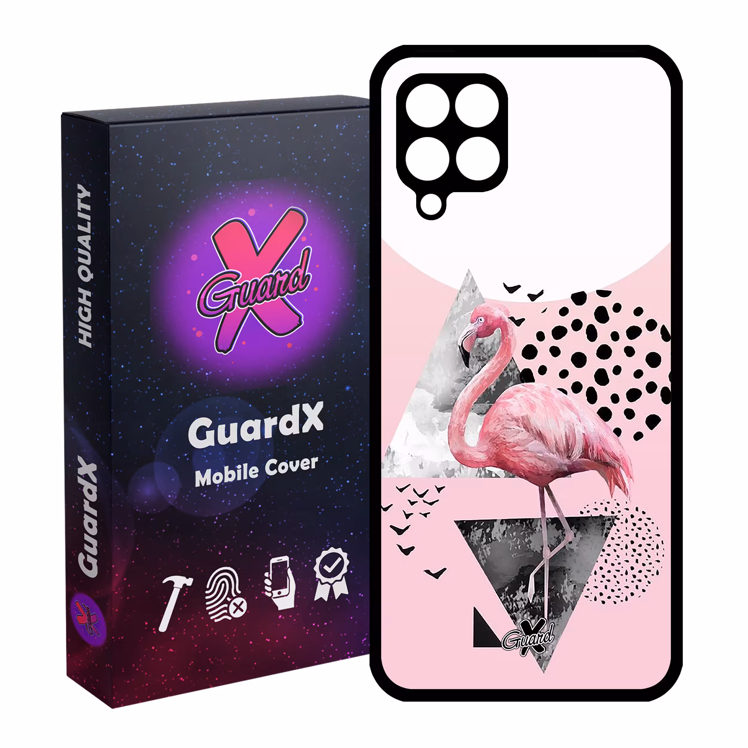 کاور گارد ایکس طرح Flamingo مدل Glass10066 مناسب برای گوشی موبایل سامسونگ Galaxy A12
