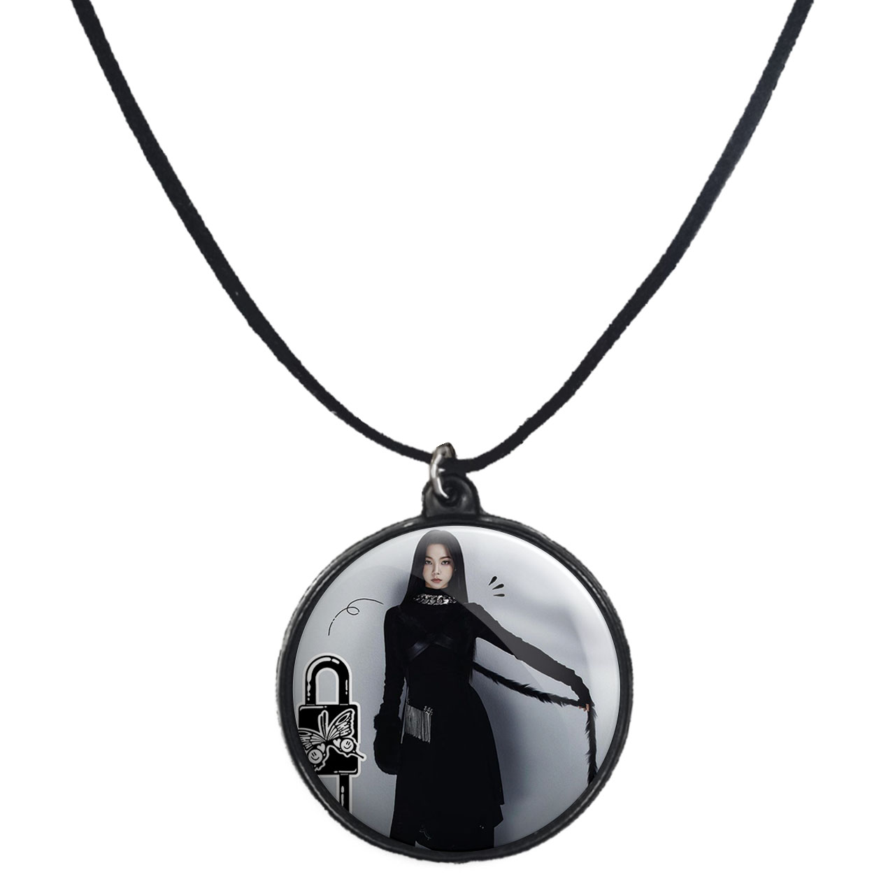 گردنبند پرمانه طرح aespa کد pmb.18445 مدل دو طرفه