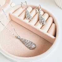 نیم ست جواهری فول نگین - بدلیجات و اکسسوری TRZ