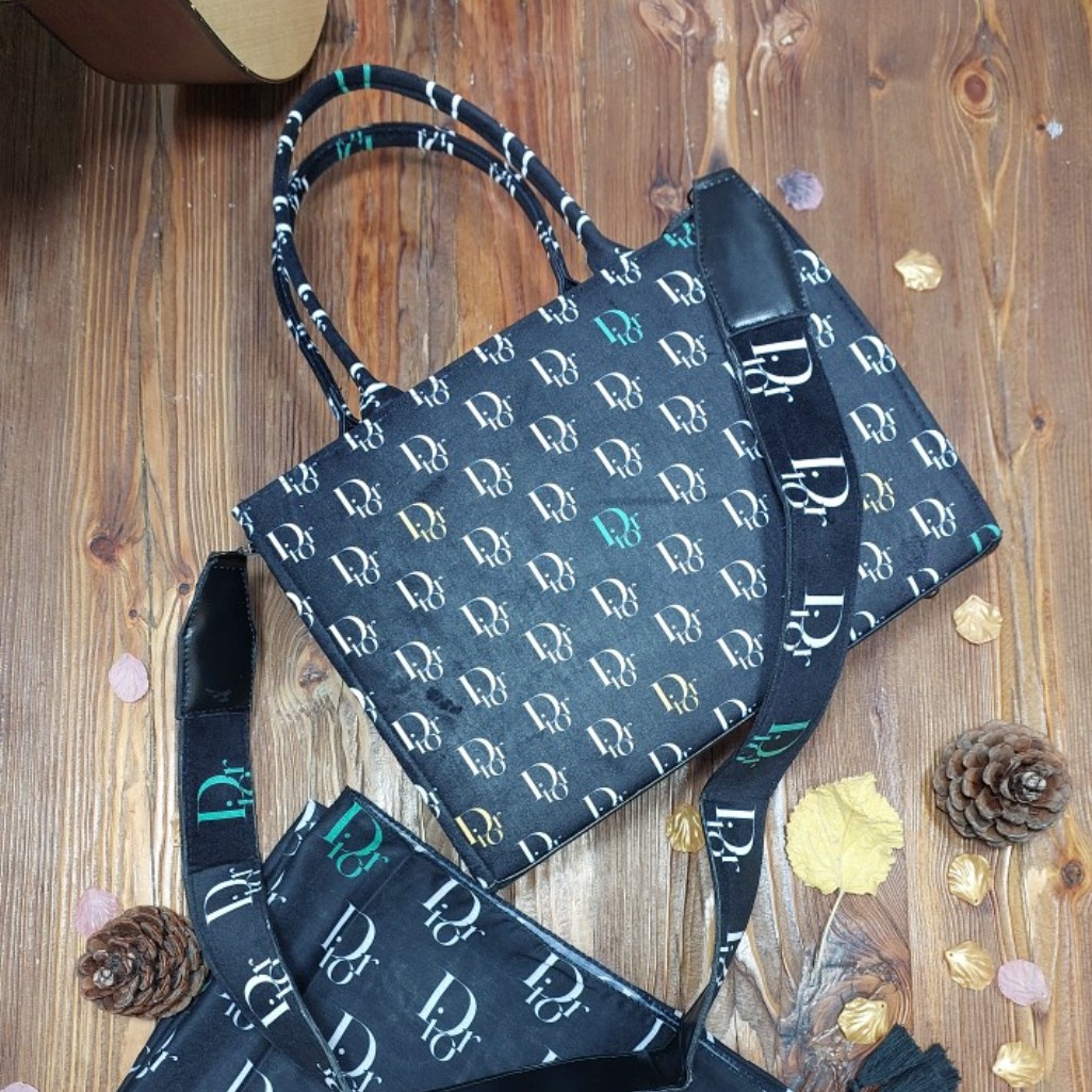 ست روسری نخی و کیف مخمل با کیفیت