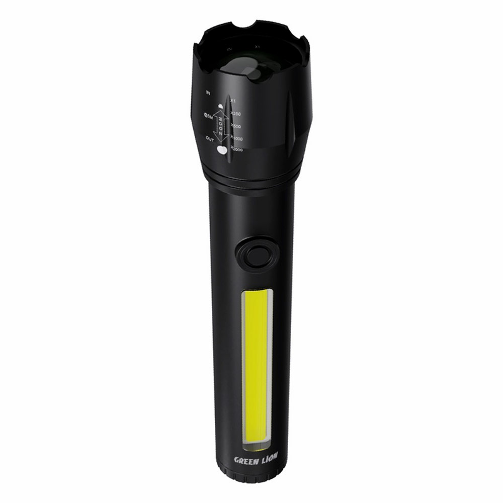 چراغ قوه پلیسی دو کاره گرین لاین Green Lion 2 in 1 Adjustable Torch