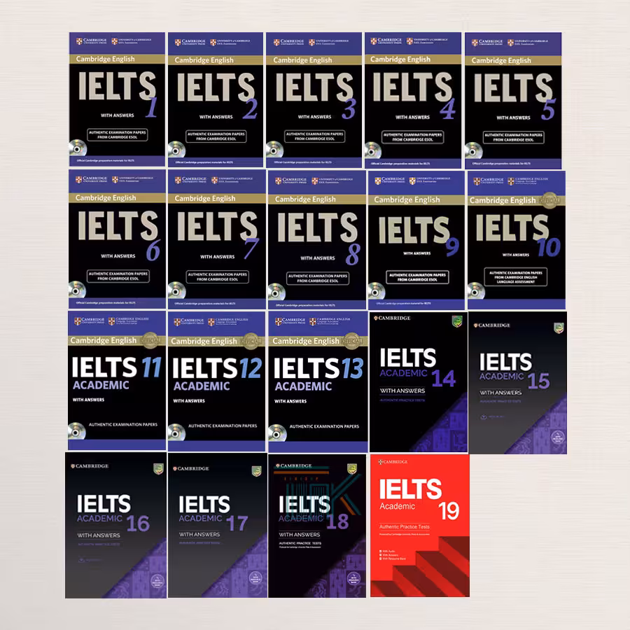 مجموعه کتاب های کمبریج آیلتس آکادمیک 1-19 | 19 - Cambridge English IELTS Academic 1 | خرید کتاب زبان | خرید لوازم التحریر | چی کتاب | بالاترین تخفیف و ارسال رایگان