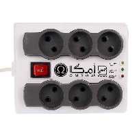 محافظ برق صوتی و تصویری 6 خانه Omega P6000 3m