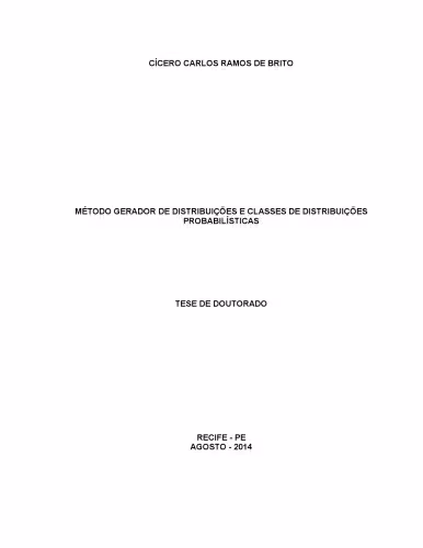 خرید و دانلود نسخه کامل کتاب Método Gerador de Distribuições e Classes de Distribuições Probabilísticas