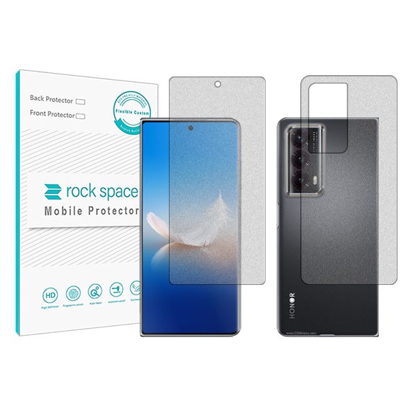 گلس صفحه نمایش و پشت گوشی آنر Magic Vs2 مدل نانو هیدروژل مات برند راک اسپیس کد 30566S-30568S