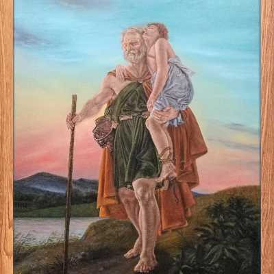 تابلو نقاشی رنگ روغن مدل راه بی پایان کد po-76