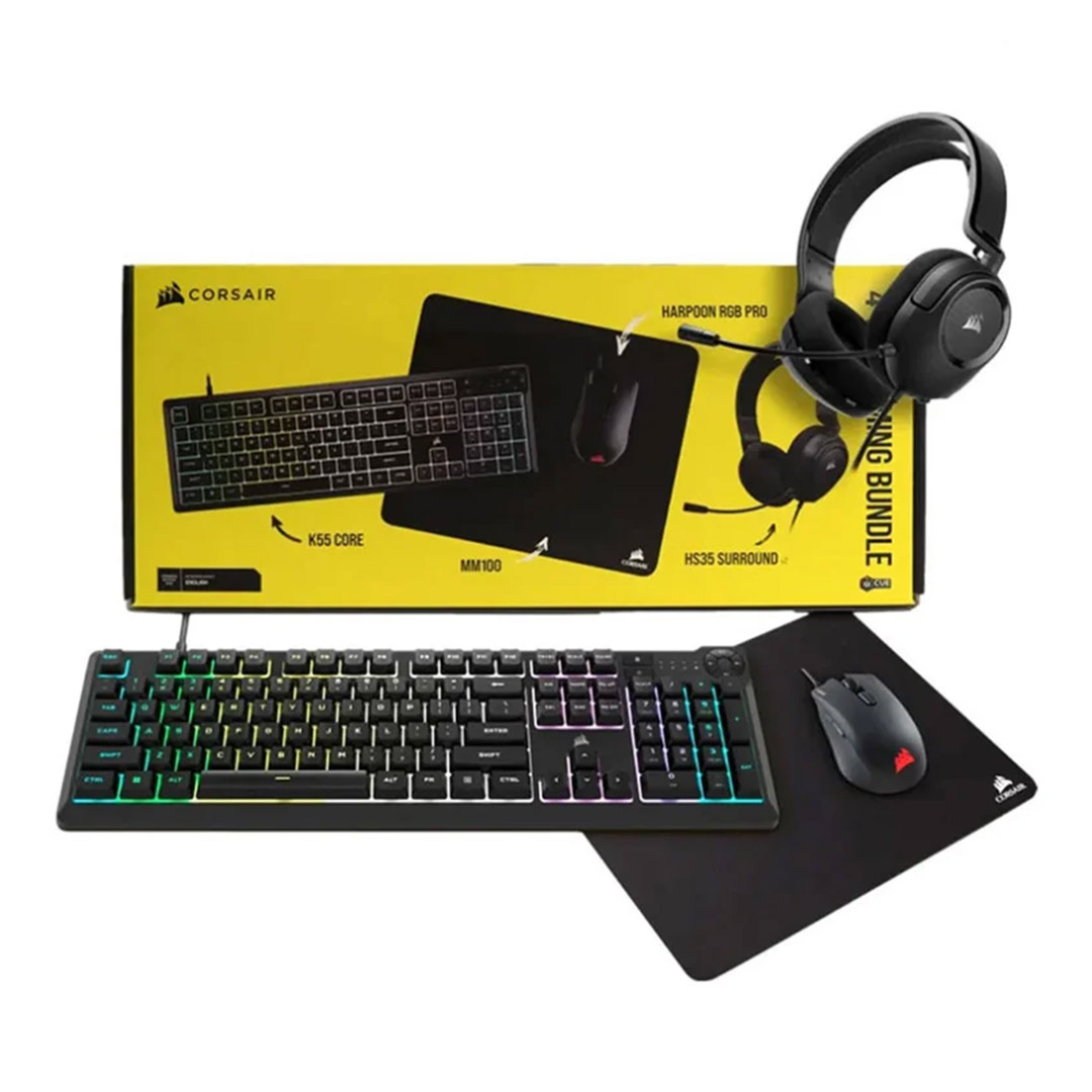 خرید و قیمت باندل گیمینگ کورسیر CH-9226F65-NA (هدست، کیبورد، ماوس و ماوس پد)