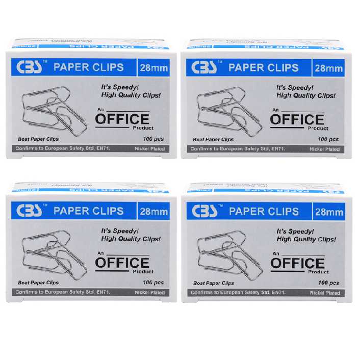 گیره کاغذ سی بی اس مدل JM128 بسته 400 عددی