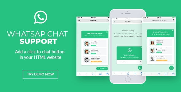 دانلود پلاگین جی کوئری WhatsApp Chat Support