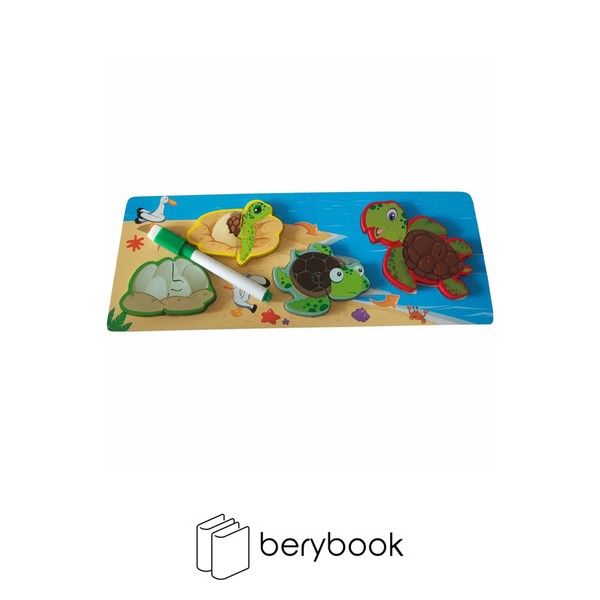 جورچین چوبی / پازل چوبی / مراحل رشد لاکپشت / وایت بردی