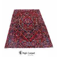 فرش دستبافت عشایری زنجان 3 متری زمینه گلدار قرمز سزمه ای  کد 0565