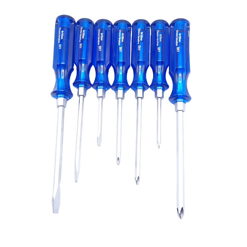 پیچ گوشتی ضربه خور اسکای مدل 7cs بسته 7 عددی