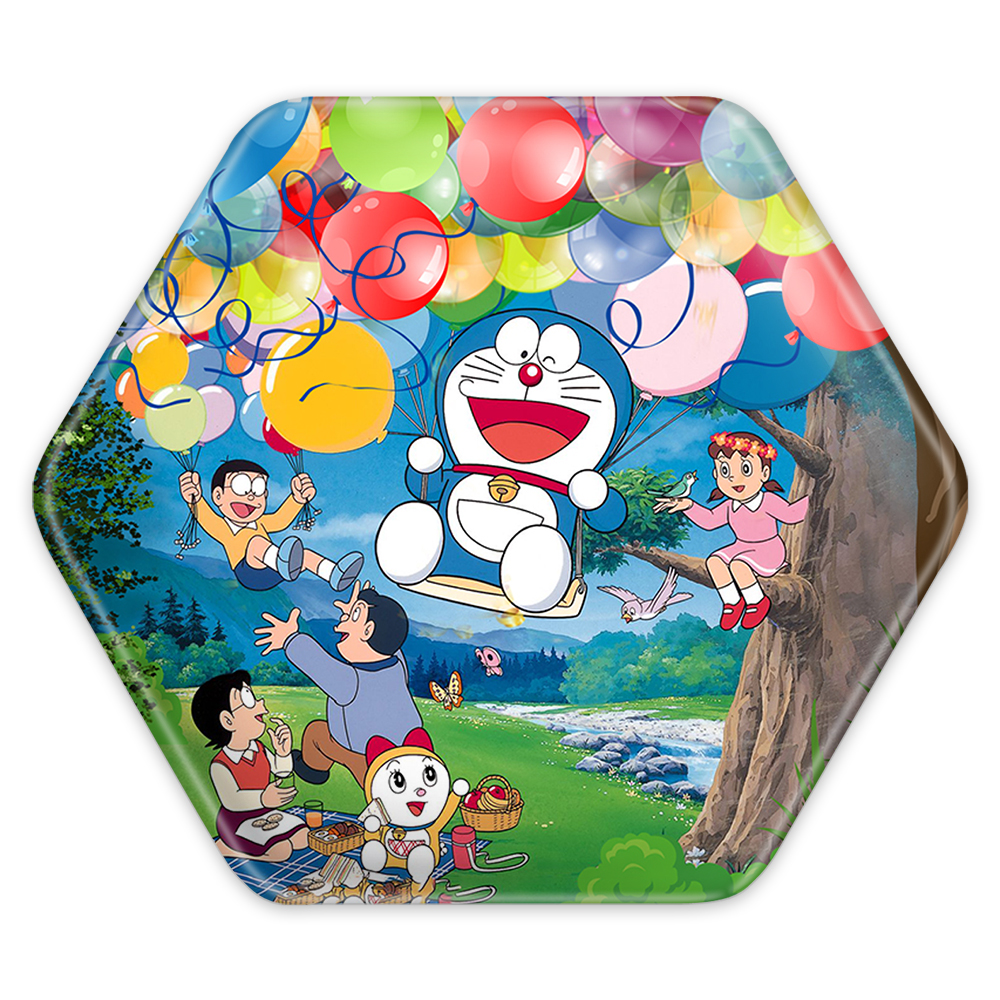 پیکسل خندالو طرح دورایمون و دوستان انیمه دورایمون مدل شش ضلعی کد 12768