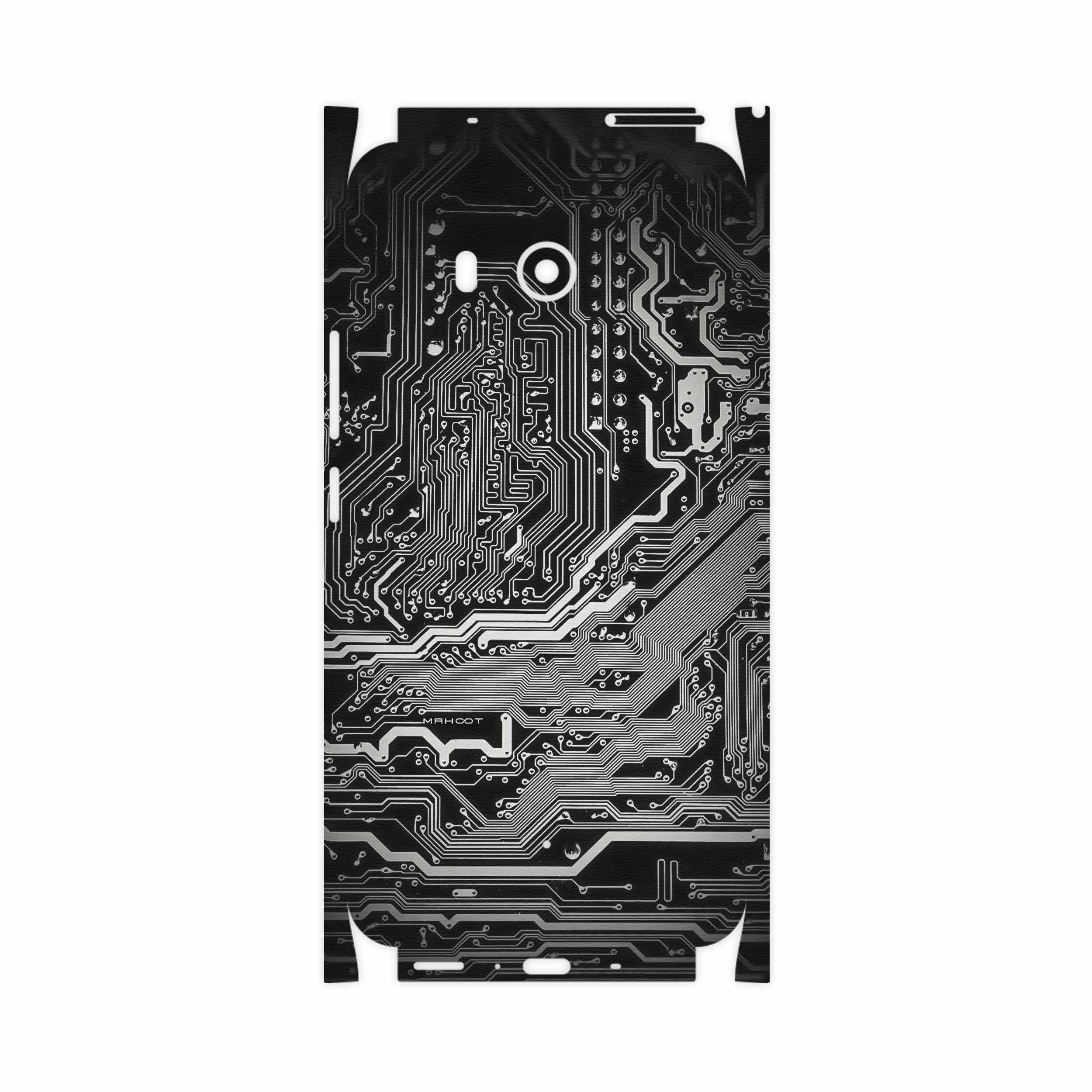برچسب پوششی ماهوت مدل Black Printed Circuit Board-FullSkin مناسب برای گوشی موبایل اچ تی سی U11