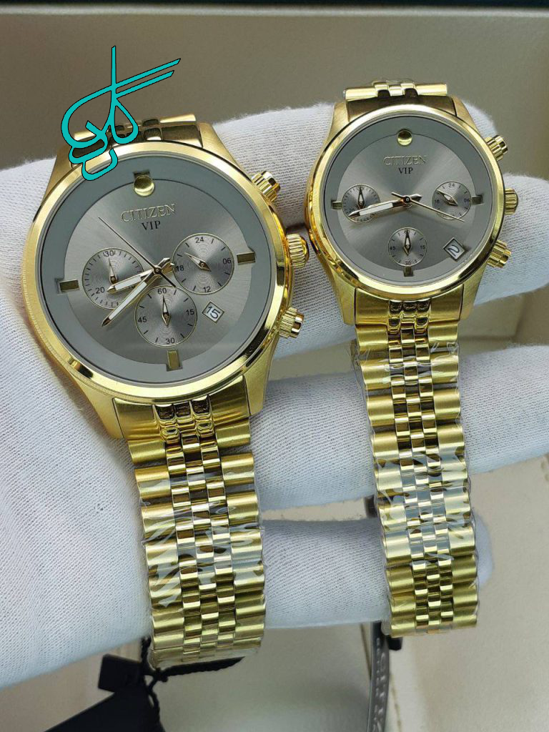 خرید ست ساعت زنانه و مردانه سیتیزن سه موتوره فعال موتور ژاپن کیفیت عالی جنس استیل رنگ ثابت کد 2115460 - ردگل