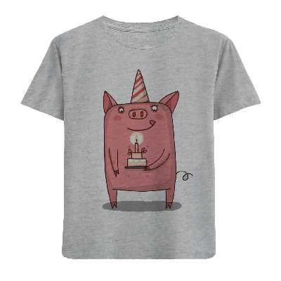 تی شرت آستین کوتاه بچگانه مدل خوک F288