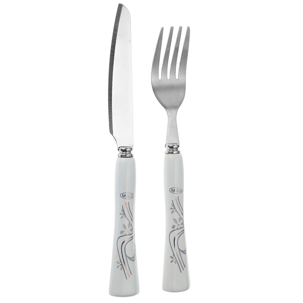 سرویس کارد و چنگال 12 پارچه مدل دسته سرامیکی کد mgs-002