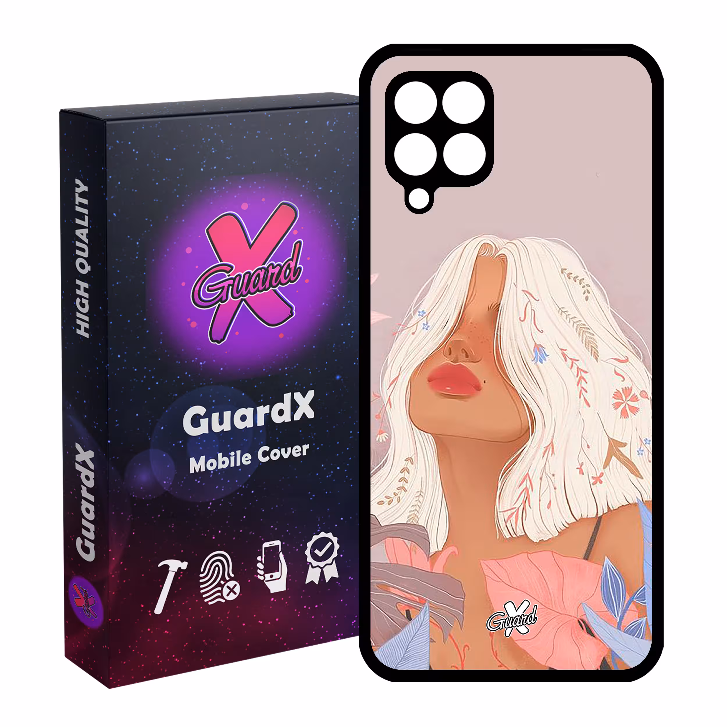 کاور گارد ایکس طرح دختر مدل Glass10343 مناسب برای گوشی موبایل سامسونگ Galaxy A12