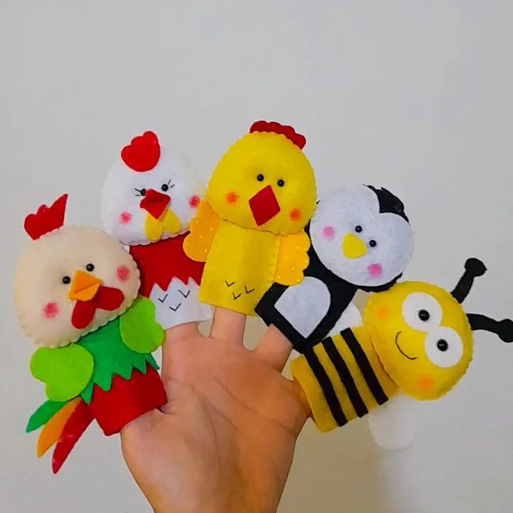 عروسک انگشتی پرندگان(7تایی)