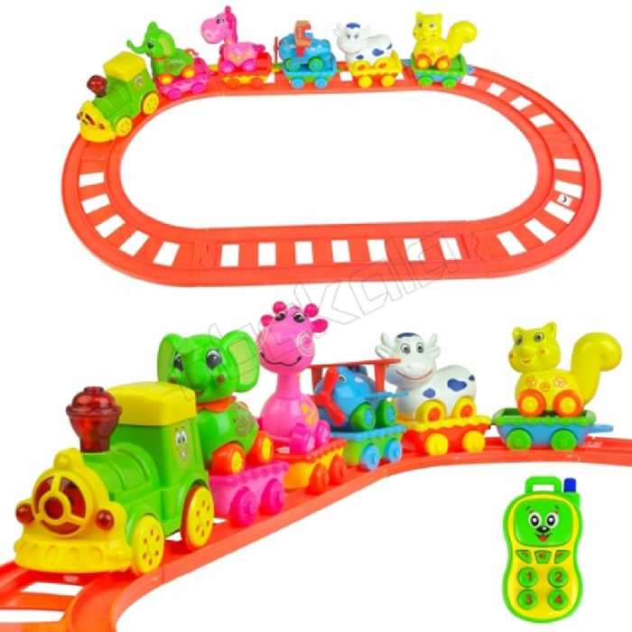 اسباب بازی قطار حیوانات موزیکال و چراغ دار سایز بزرگ نشکن برند پارس صادراتی
