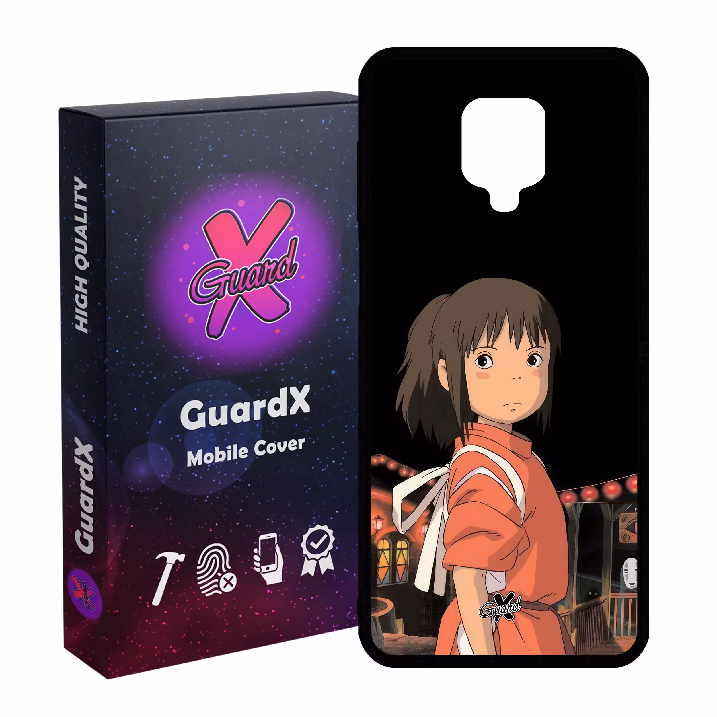 کاور گارد ایکس طرح Spirited Away Anime مدل Glass10574 مناسب برای گوشی موبایل شیائومی Redmi Note9 Pro/Note 9 Pro Max/Redmi Note 9S/MI Poco M2 Pro