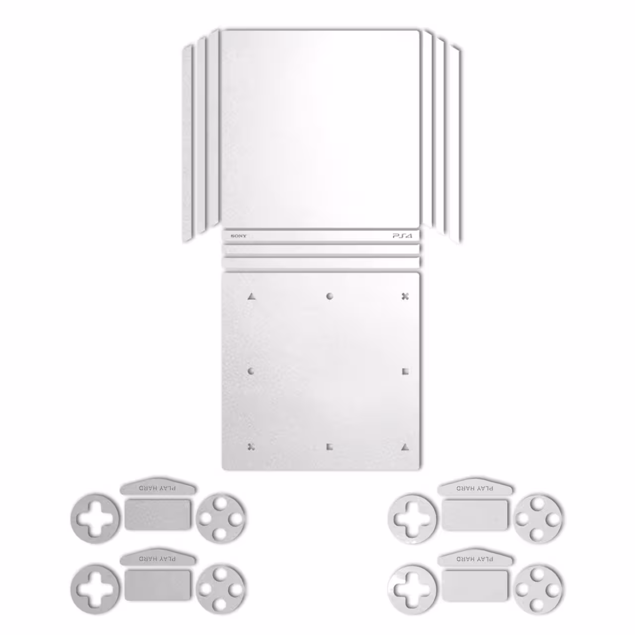 برچسب ماهوت مدلMetallic White مناسب برای کنسول بازی PS4 Pro