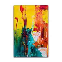 تابلو شاسی گوفی مدل آرت نقاشی رنگ ها طرح Colorful art کد BORD21 | دنیای قاب