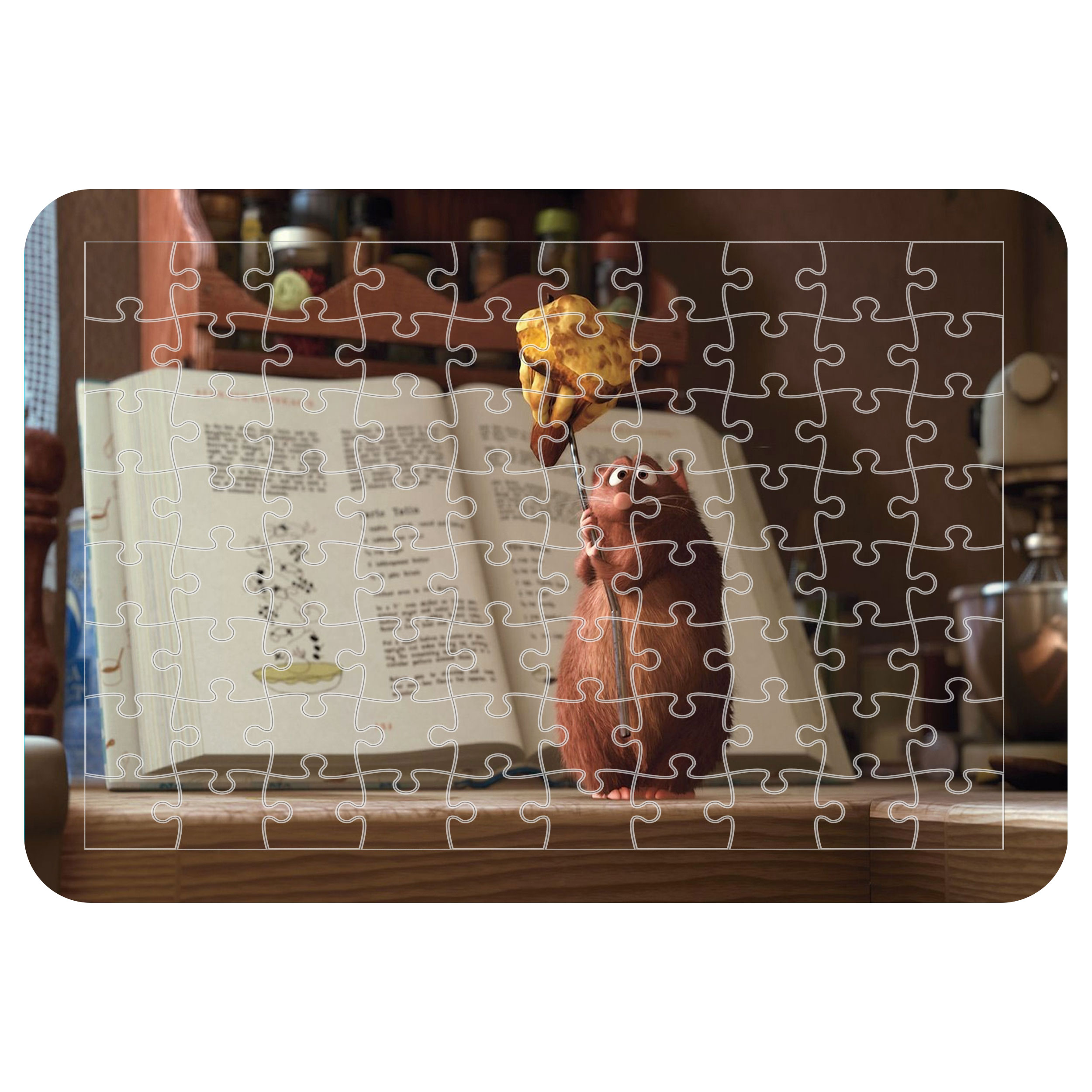 پازل 54 تکه اطلس آبی طرح کارتون موش سرآشپز راتاتویی مدل P1847